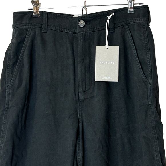Everlane The Tencel Relaxed Chino Pants Black High Rise Women's 4 NWT Pockets - Picture 5 of 13